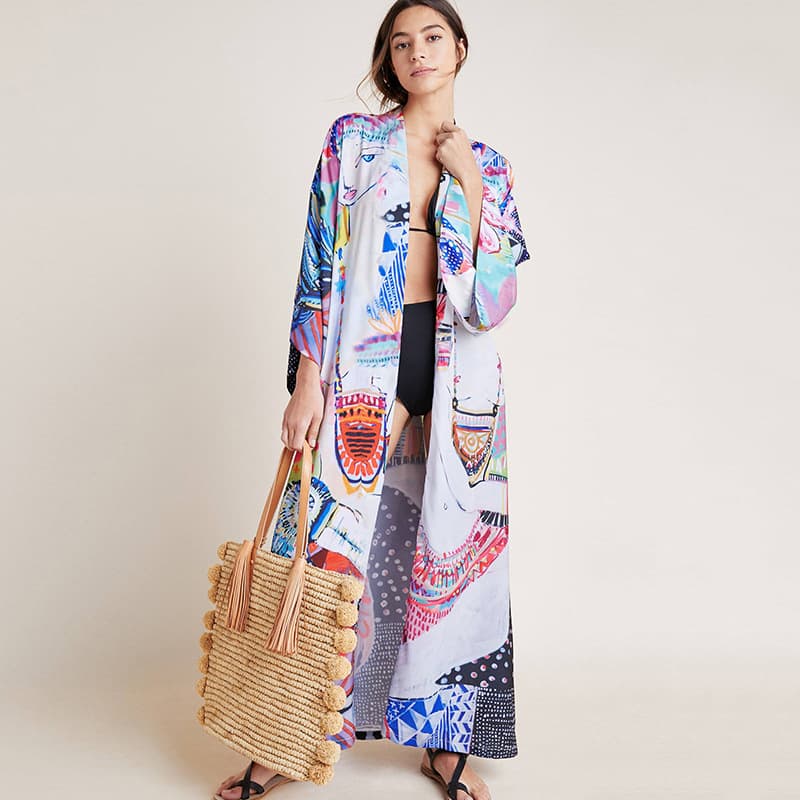 Beach Dresses Wholesale Fashion Print Cover Ups