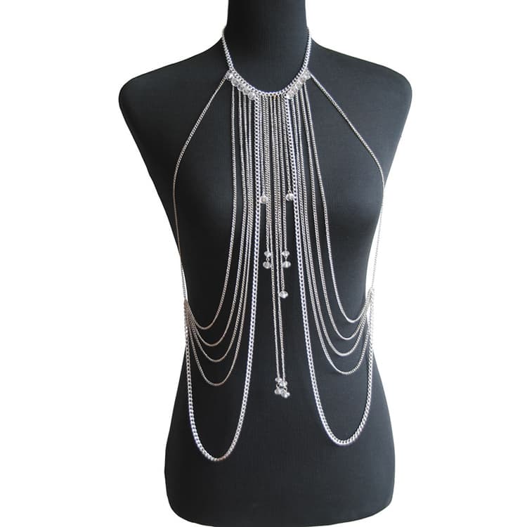 Hot Sale Sexy Party Focus Tassel Bikini Body Chain Women Tops