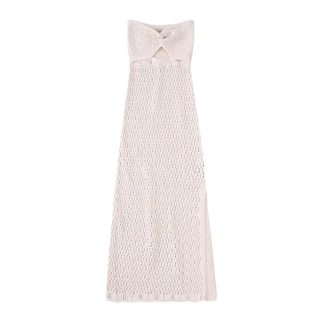 Wholesale Fashion 2023 Summer Tube Top Dress Hollow Dress Sexy Womens Dress