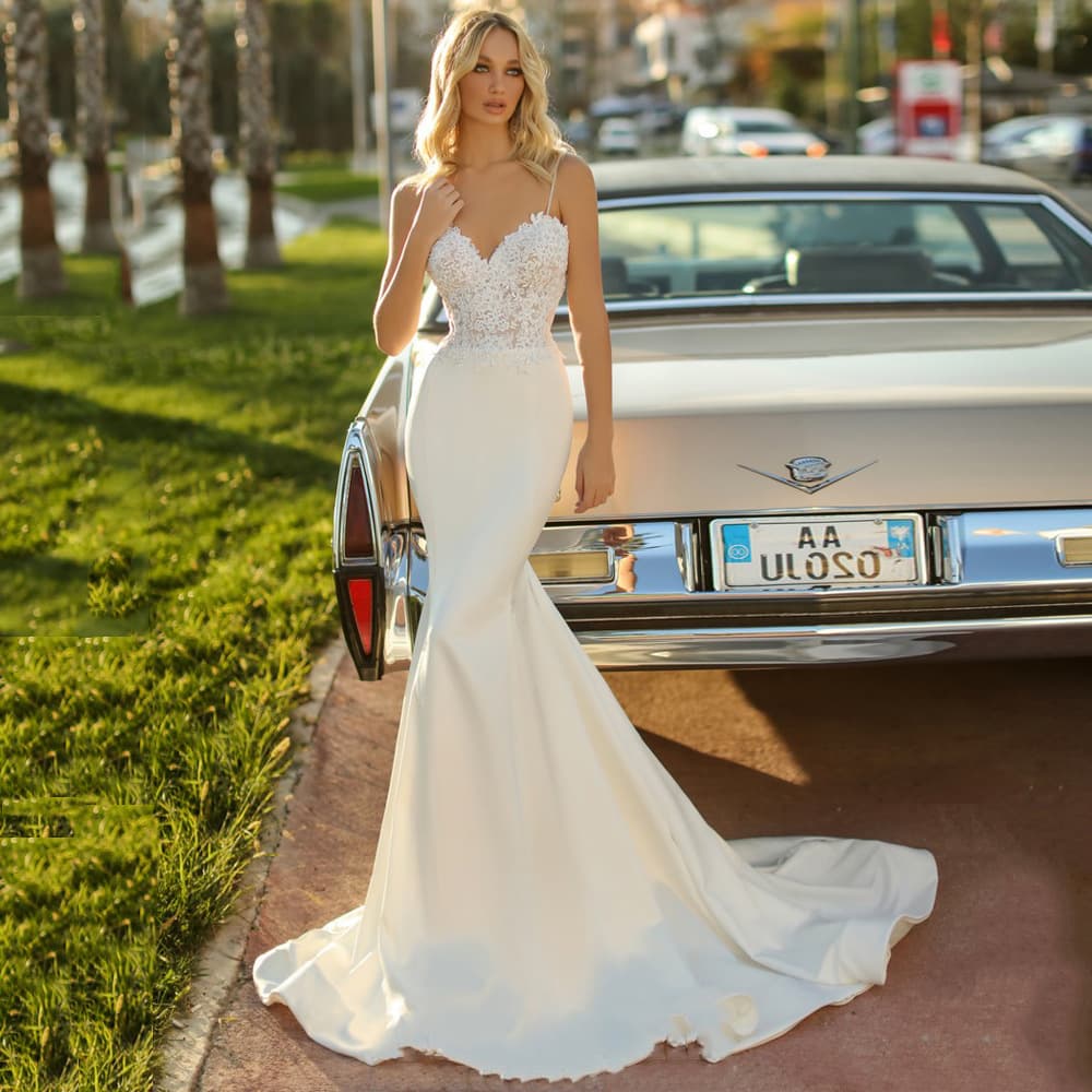New 2023 Summer Ceremonial Dress Fishtail Skirt Deep v Neck Skirt Tube Top Floor Skirt Wedding Dress