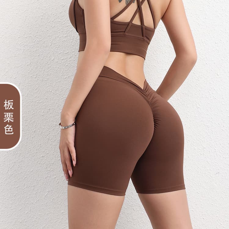 Yoga Pants Women Hip Lifting Sexy Three Point Peach Buttocks Nude Sports Fitness Pants