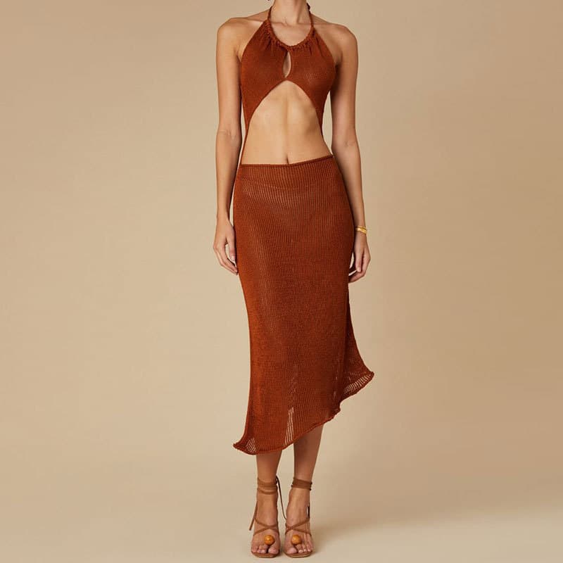 2023 New Style Sexy Back Beach Dress Bikini Sunscreen Coverups