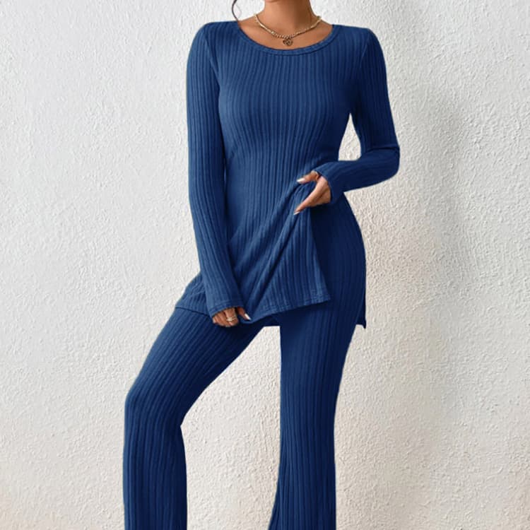 2023 Autumn and Winter New Solid Color Casual Slim Home Outerwear Suit