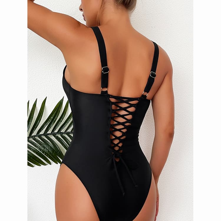 Newest Simple Style Romantic Summer Swimsuit &beachwear Swimwear Sexy High Waist Sexy One Piece Bikini