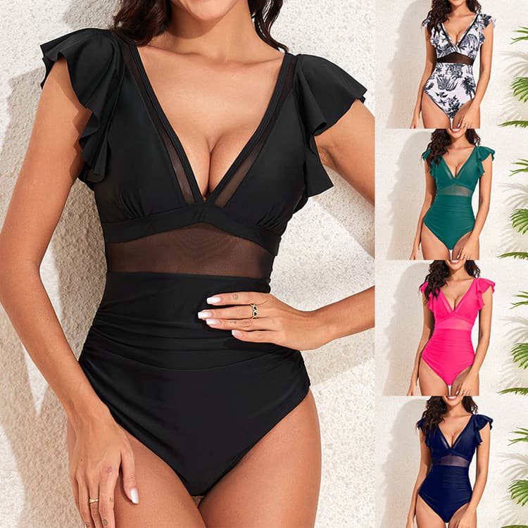Nylon High Quality Sexy Swimsuit Bikini 2025 One Piece Beach Beachwear for Women