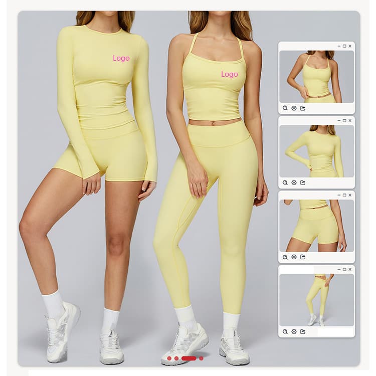 2025 New Women Activewear Casual Breathable Sports Fitness Seamless Yoga Workout Set