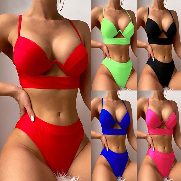 2022 Hot Single Hot High Waist Tight Tie Split Hot Girl Sexy Micro Bikini Hot Single Sexy Bikini