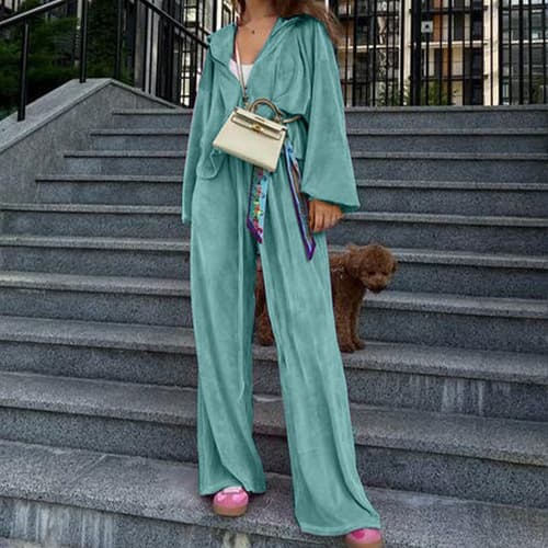 Wenshuo Drawstring Straight Trousers Custom logo Hooded Crop Top Wholesale Solid Color Tracksuit Factory Direct