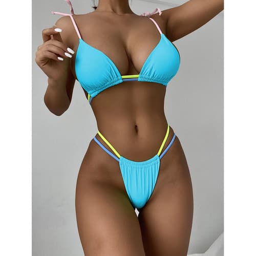 Wholesale Luxury Diamond Bikini Starfish Swimsuit Sexy Backless Swimwear Solid Color Bikini Swimwear for Women