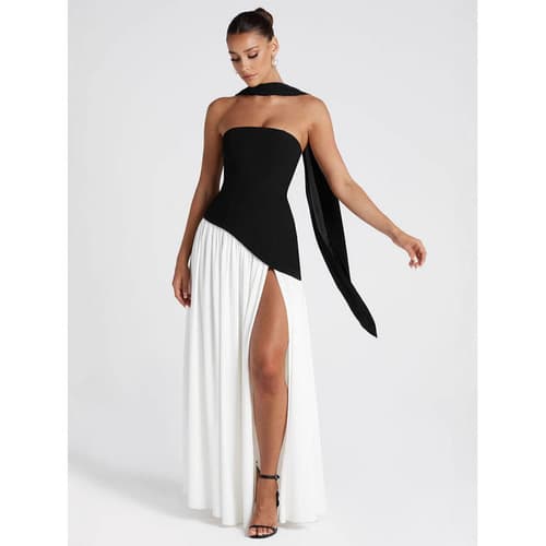 Wenshuo Plaid Maxi Dress Wholesale Long Sleeve Crop Top Custom logo Elegant Dress Set Factory Direct