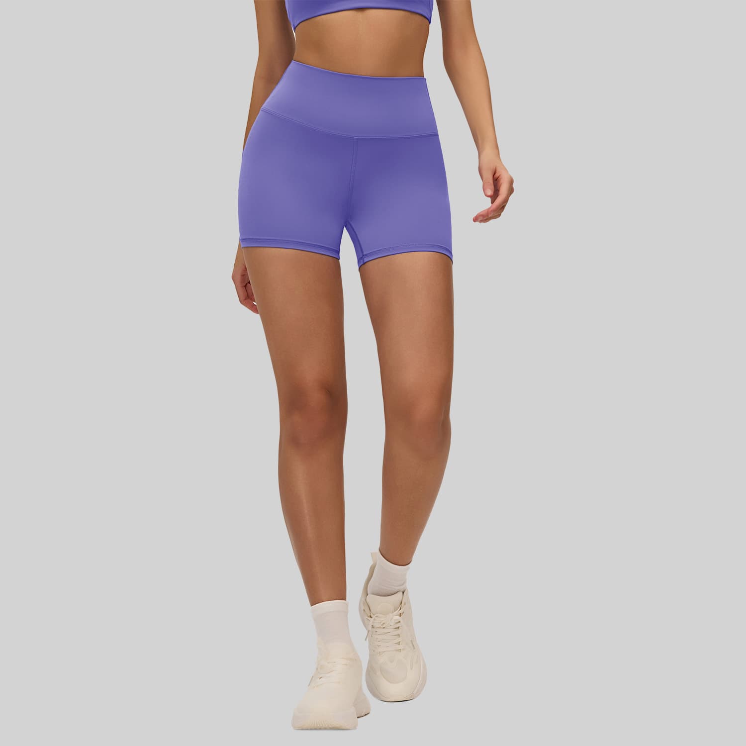 Cross-border Nudity Sports Shorts Women High Waist Hip Yoga Shorts Outer Wear Pilates Training High Stretch Fitness Pants
