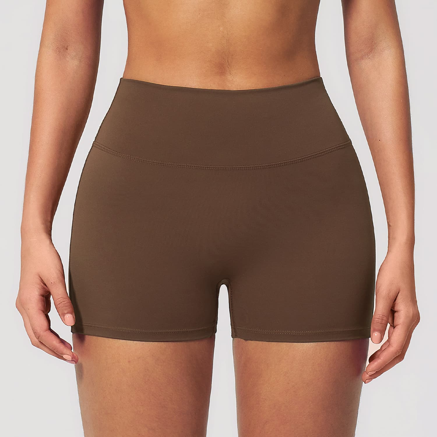 Cross-border Brushed Yoga Clothes Women Nude Slim High Waist Hip Lifting Sport Running Fitness Fast Dry Shorts 5555