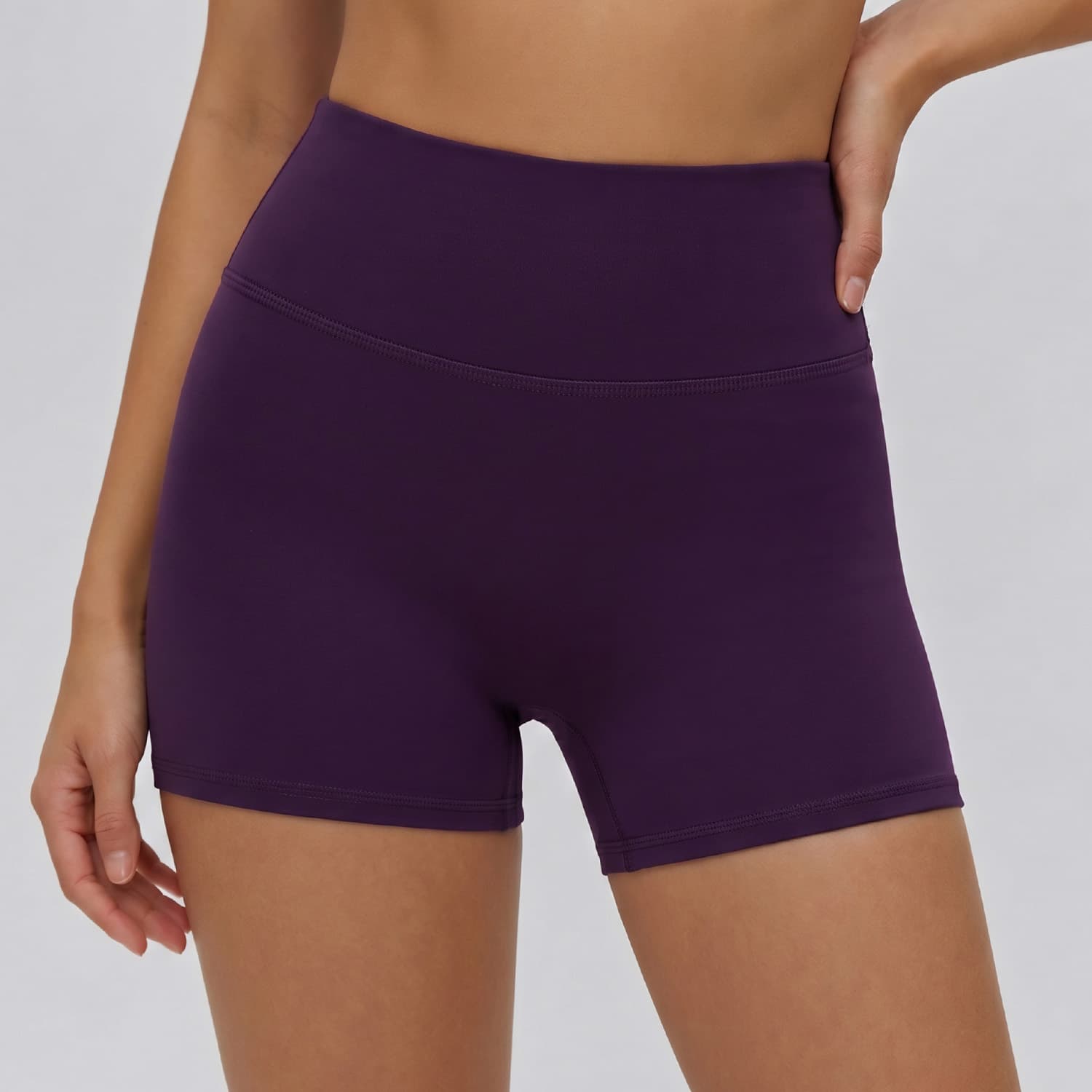 Cross-border European And American Sports Shorts Women Outer Wear High Waist Side Seamless Yoga Shorts Tight Peach Hip Lift Fitness Pants