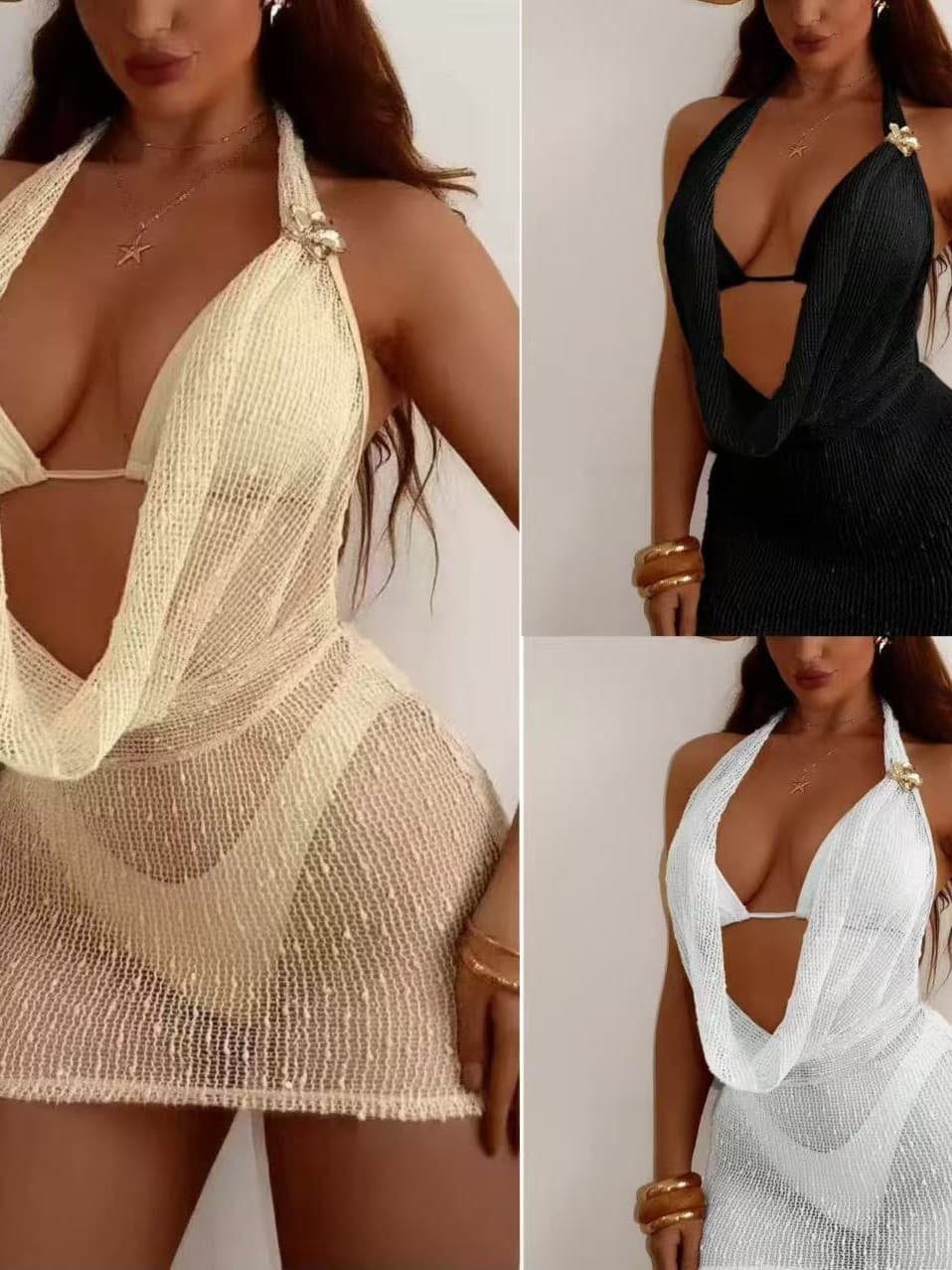 Fashionable Solid Color Blouse Top featuring Cut-out Details Best-selling Item for Party Events