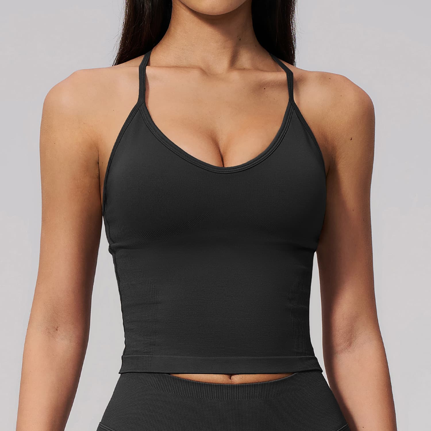 New Sports Vest Hanging Neck Y-shaped Beautiful Back Strap Shockproof Fitness Running Sports Top Women 3597