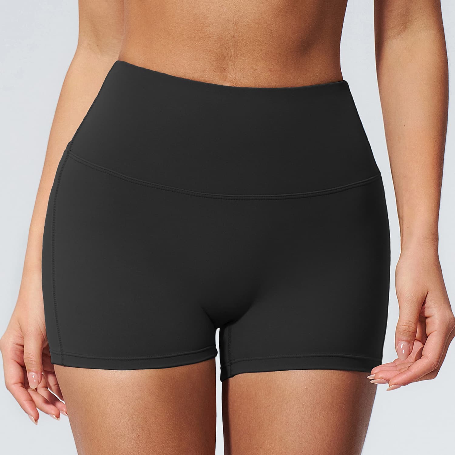 European And American Summer New High Waist Hip Yoga Shorts Peach Hip Tight Sports Fitness Three-point Shorts Women 5560