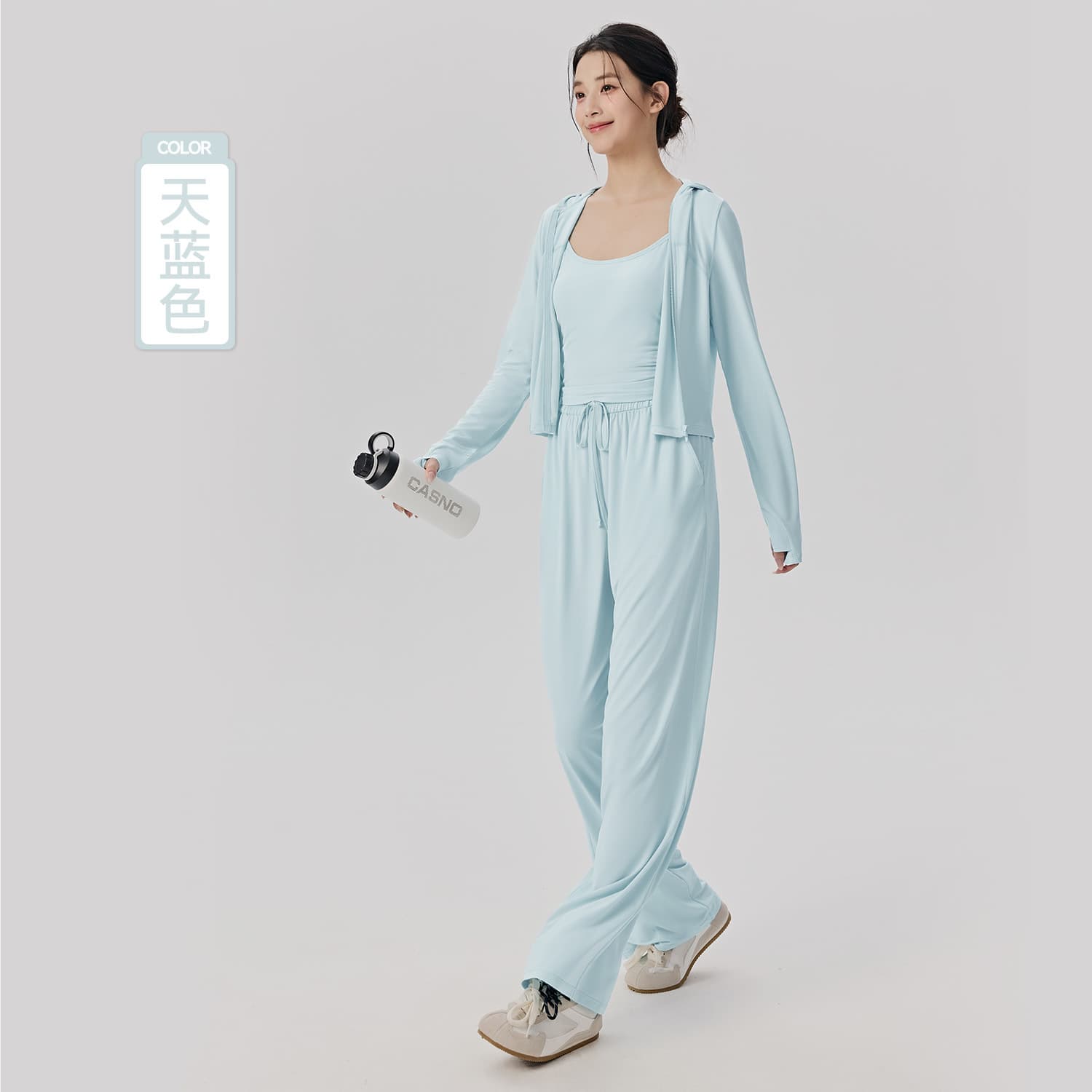 Women's Lightweight Breathable Fitness Sunscreen Sunscreen Suits Loose Casual Uv Protection Outdoor Sports Suits