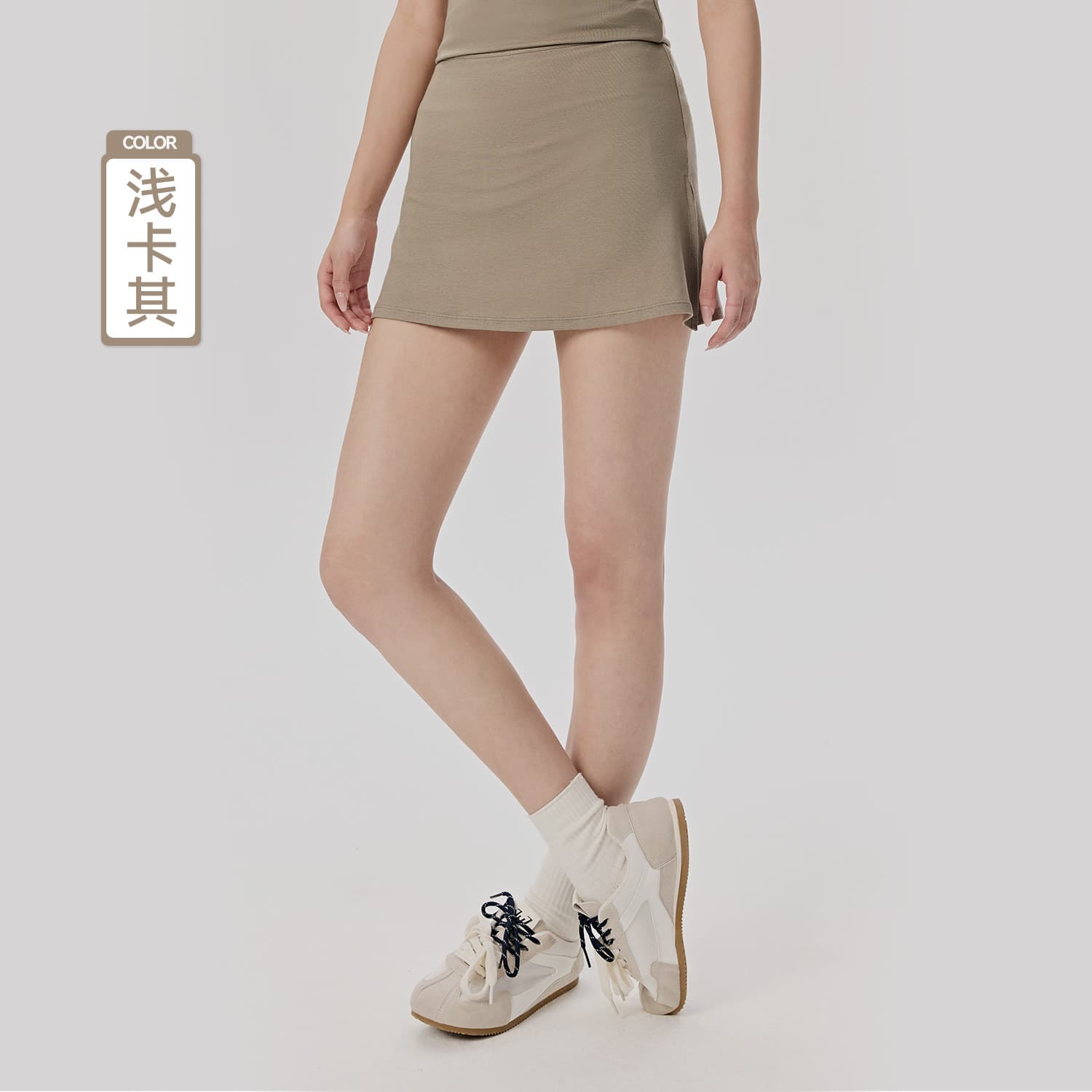Lyocell Yoga Skirt Women Wool A-line Anti-lightening Tennis Skirt Pocket Breathable Fake Two Piece Sports Skirt