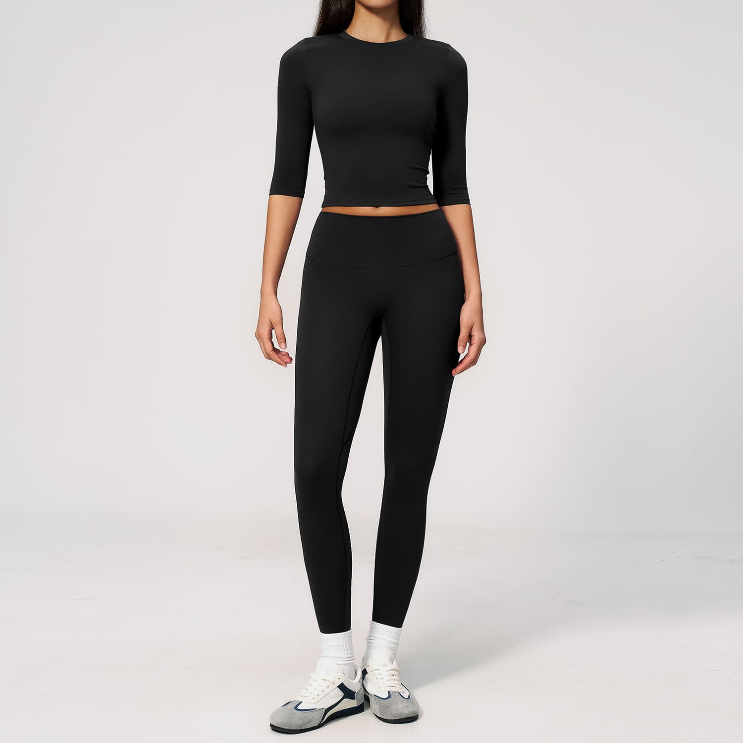 New Brushed Yoga Suit Women High Intensity Outdoor Fitness Tight Fit Sport Quick-drying Suit Women 8455