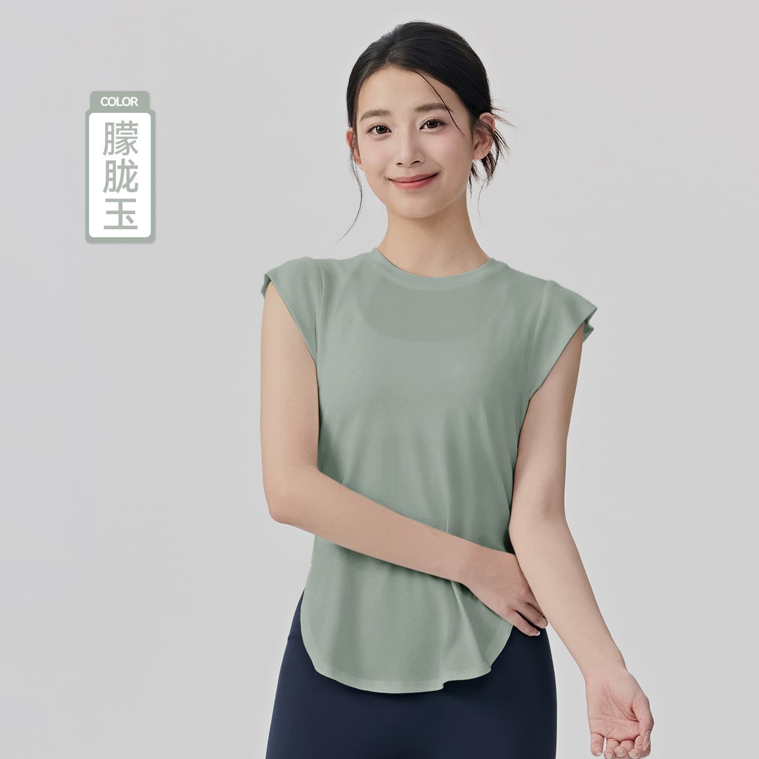 Loose Casual Yoga Vest Women Outer Wear Sleeveless Breathable Sports T-shirt Pilates Fitness Yoga Top Short Sleeve