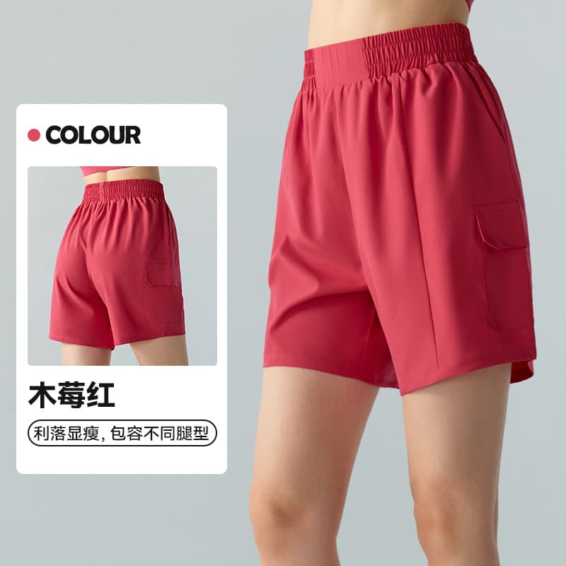 Women's Summer Thin Workwear Sports Shorts Loose Slim Breathable Casual Shorts Outdoor Pilates Fitness Shorts