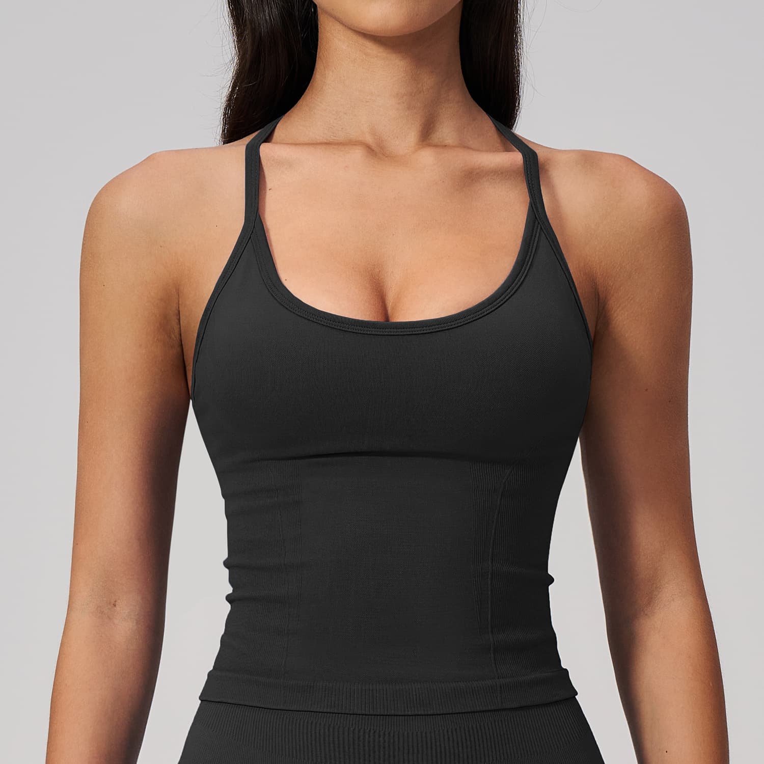 Cross-border New Tight Sports Vest Women Outer Wear Fitness Clothing Running Fitness Yoga Clothing Suspender Vest Women 3595