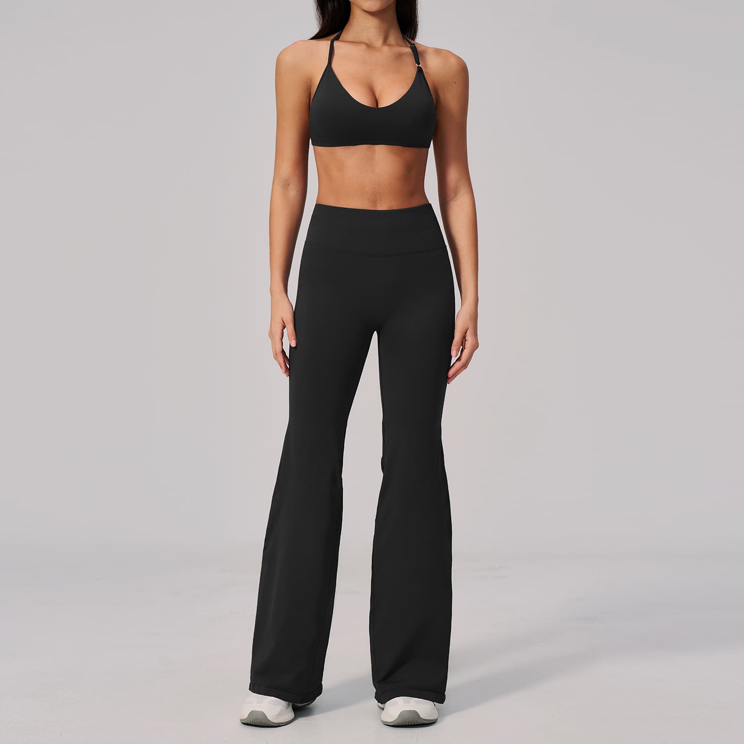 2026 Seamless Yoga Clothing Set Women's Slim Back Beauty Outdoor Sports Speed Dry Running Fitness Yoga Clothing 2557