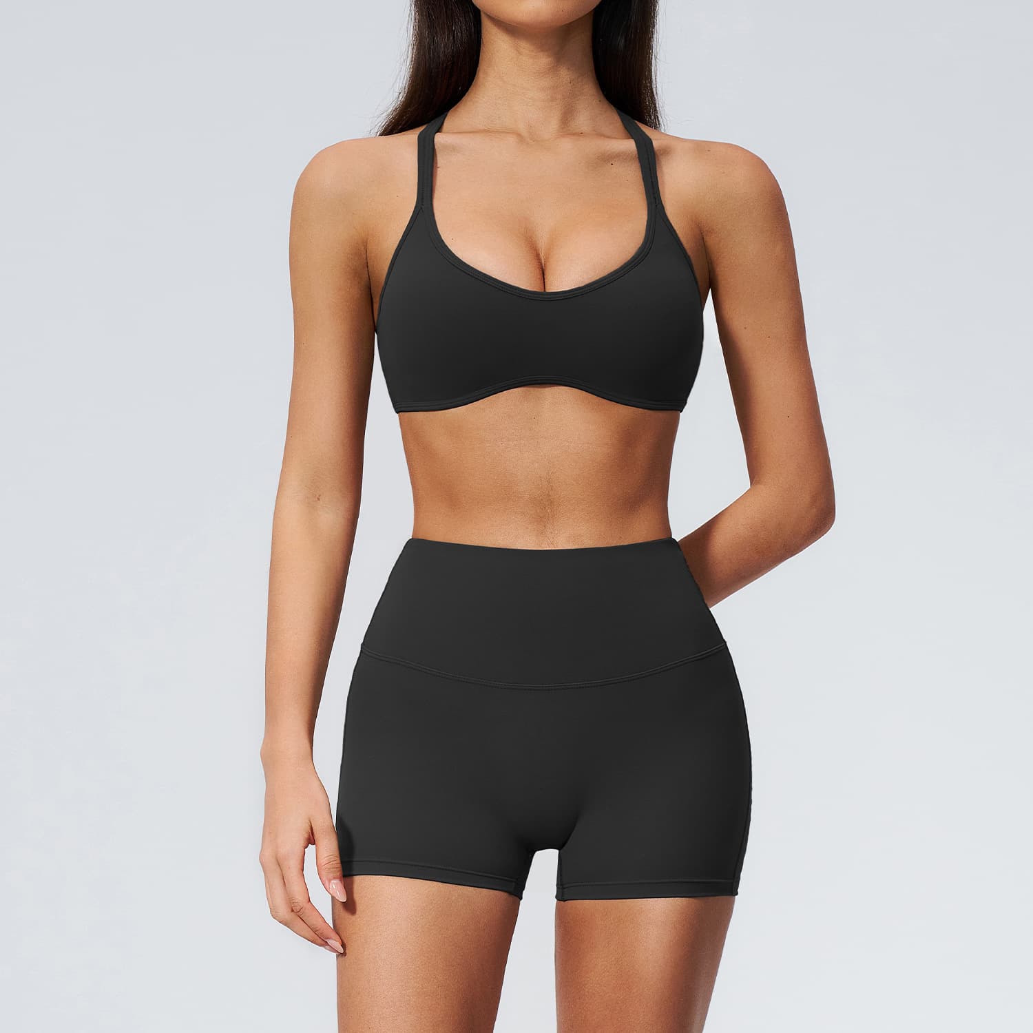 Cross Border Exercise Clothing Set Women's High Waist Abdominal Shapewear Sportswear Running Tight Speed Dry Yoga Clothing Set 5560