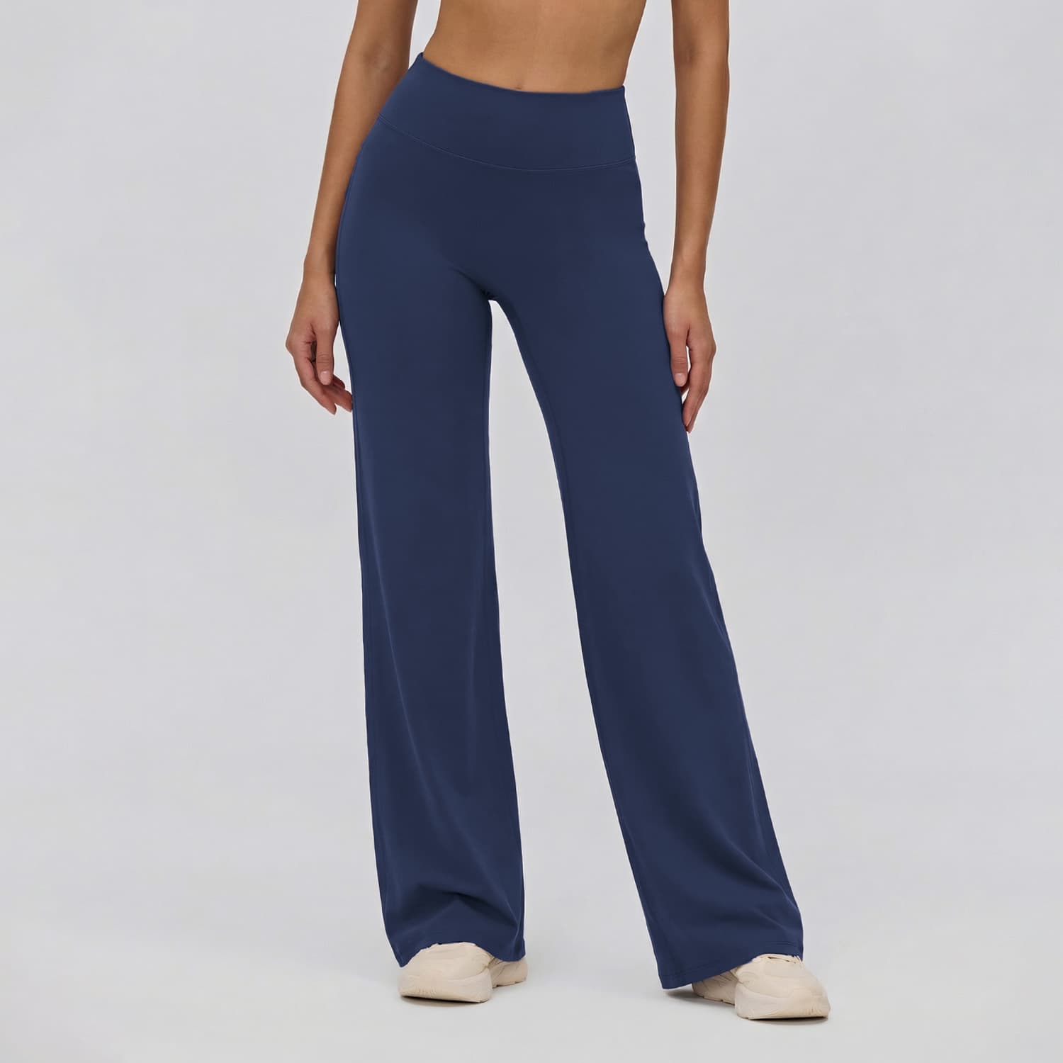 Cross-border European And American Yoga Pants Women Peach Hip Lift Fitness Pants Pilates Casual Outer Wear Straight Wide Leg Pants