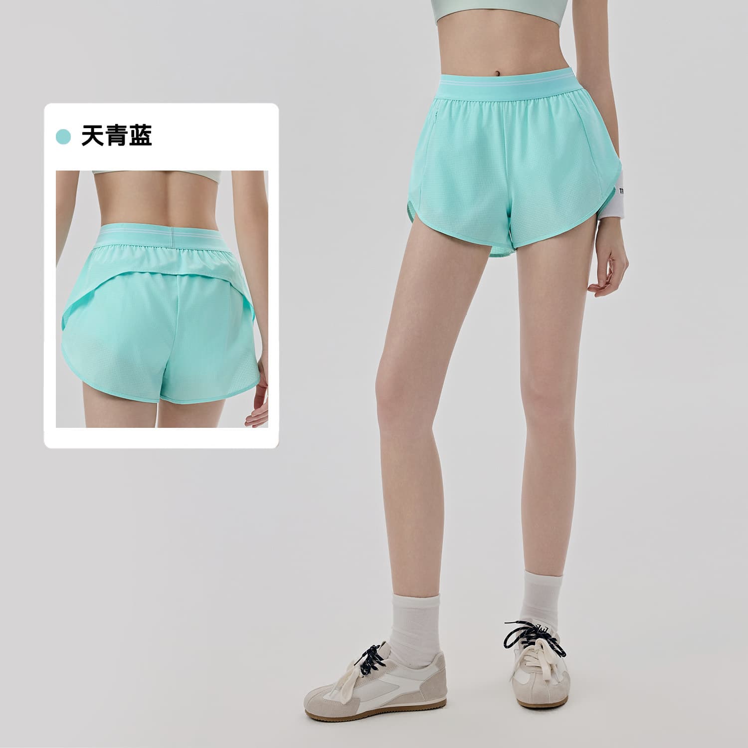 Women's Sports Shorts Cool 7a Antibacterial Interior Gym Pants Loose Breathable Lightweight Pocket Outer Wear Yoga Shorts