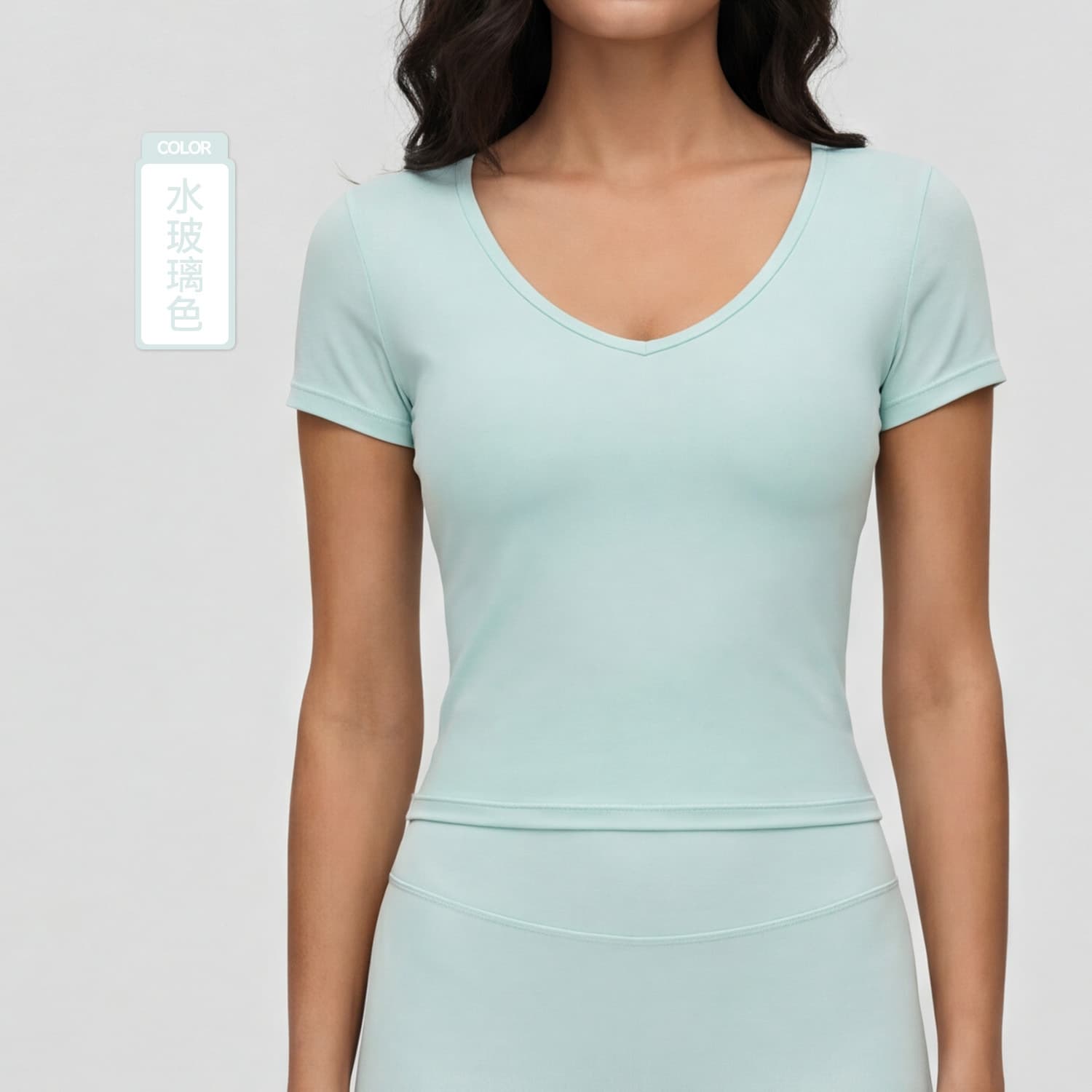 Nude V-neck High-end Yoga Clothing Short Sleeve Women's Premium Exterior Wear Slim Exercise T-shirt Pilates Training Gym Clothing