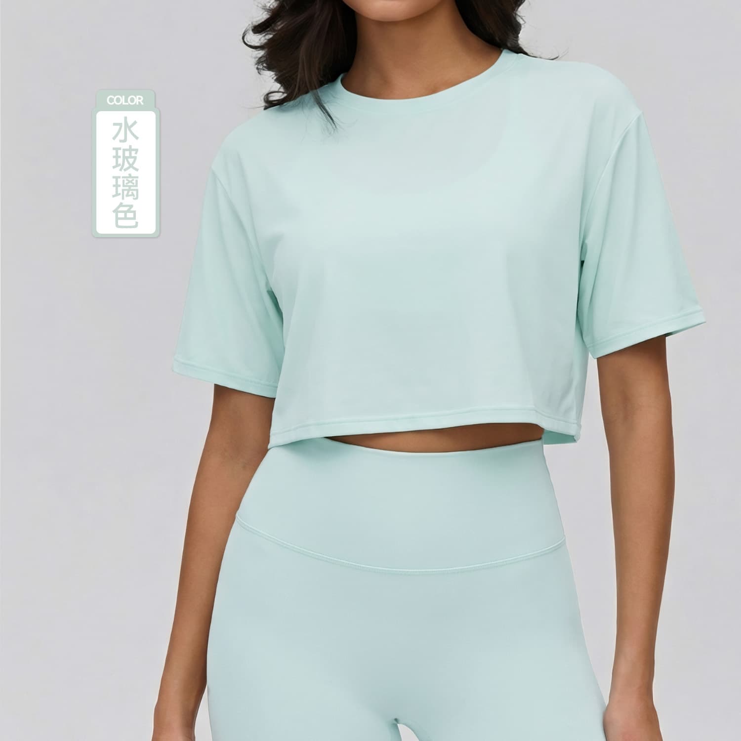Spring And Summer High-end Yoga Clothing Short Sleeve Women's Loose Slim Flesh Covering Sports T-shirt Short Lightweight Breathable Exercise Top