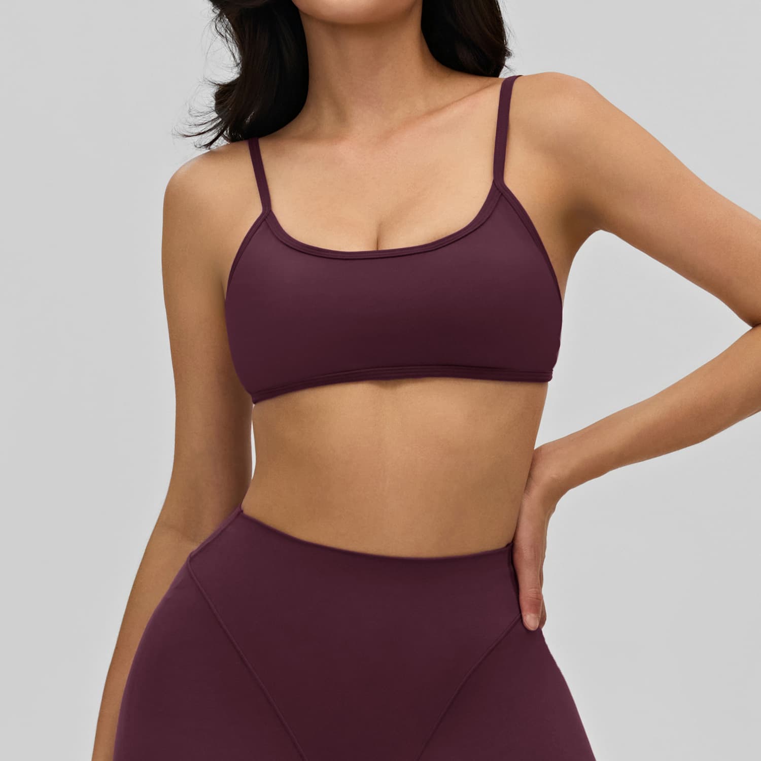 Cross-border Thin Shoulder Strap Sports Lingerie Women Detachable Chest Pad Yoga Bra Sexy Sling Gym Vest