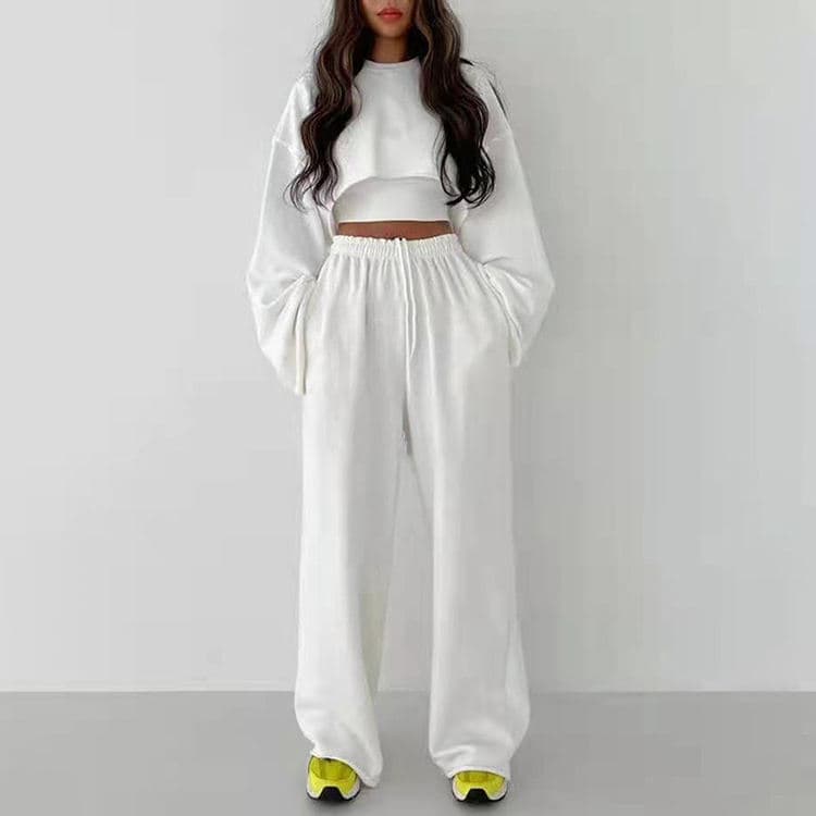 2023 Fashion Pullover Casual Sweatshirt Set Women Long Sleeve Short Women Clothes Three Piece Set