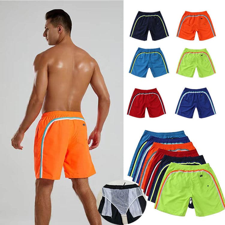 Wholesale Quick Drying Waterproof Beach Pants Solid Color Swimming Pants for Man