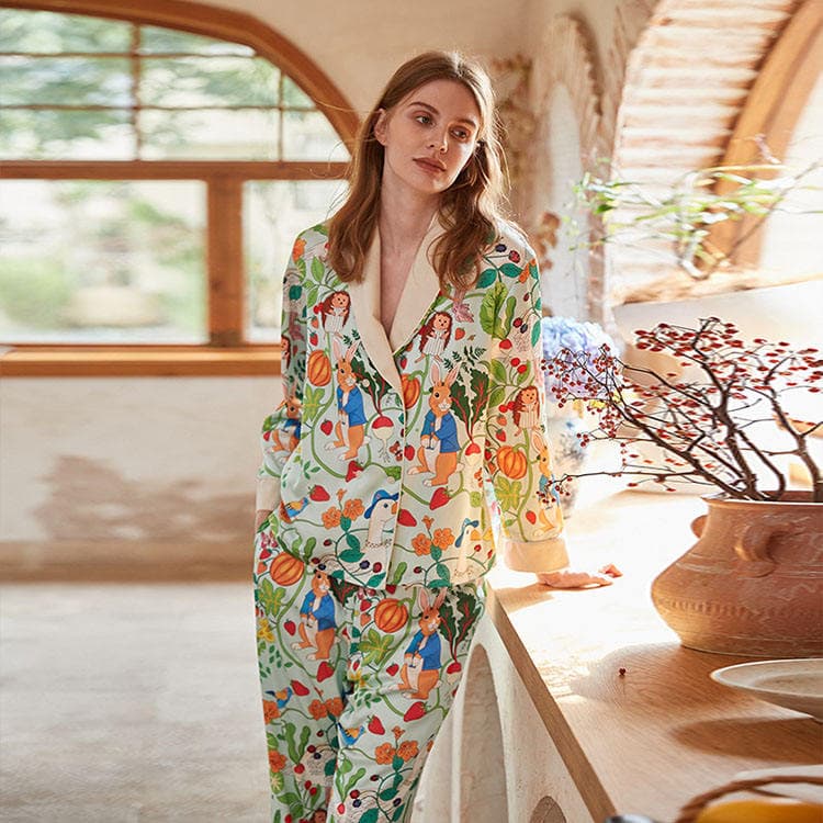 2026 Women Pajamas Winter Long Sleeve Fleece Suit Thick Warm Home Clothes