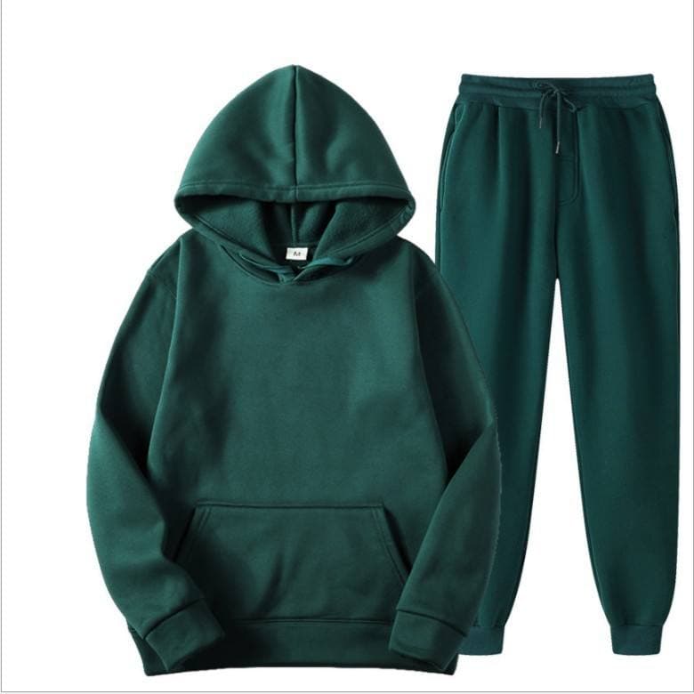 Factory Direct Sale Solid Color Sweatsuit Custom Logo Unisex Hoodies Fashion Sport Set