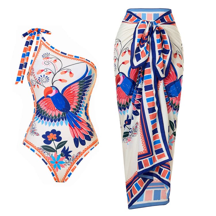 2025 Vintage Ethnic Style Fashion Swimsuit Suit Luxury  Spa Retro Beach Swimwear Suit Bikini