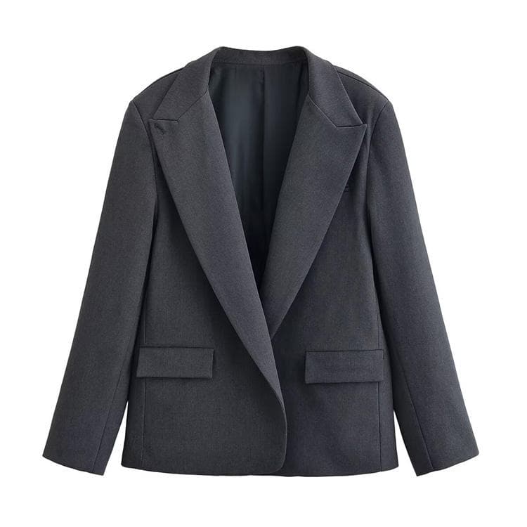 Wenshuo Simple Solid Color blazer Custom logo Loose Straight Pants Factory Direct Vertical Striped blazer Set