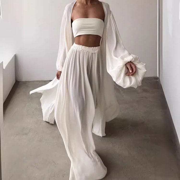 New Fashionable Ladies Spring and Summer Sexy Women Set 3 Piece Set