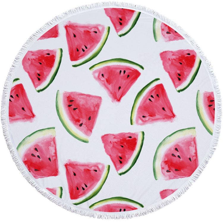 Round Beach Towel Tassel Beach 3D Towel Shawl Custom Made Beach Mat Pareo Sarongs