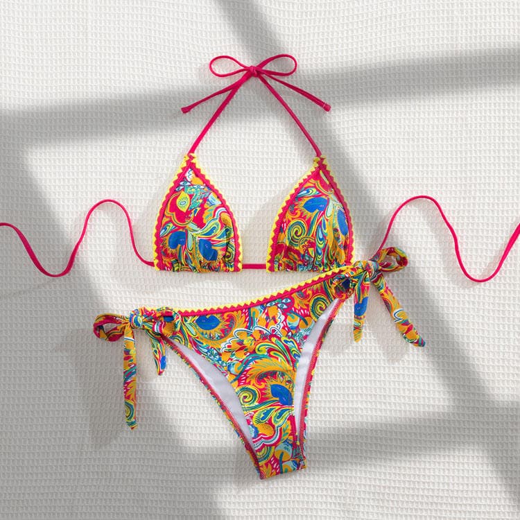 Factory Wholesale 2024 New Multi Color Sexy Swimsuit Two Piece Bikini for Women