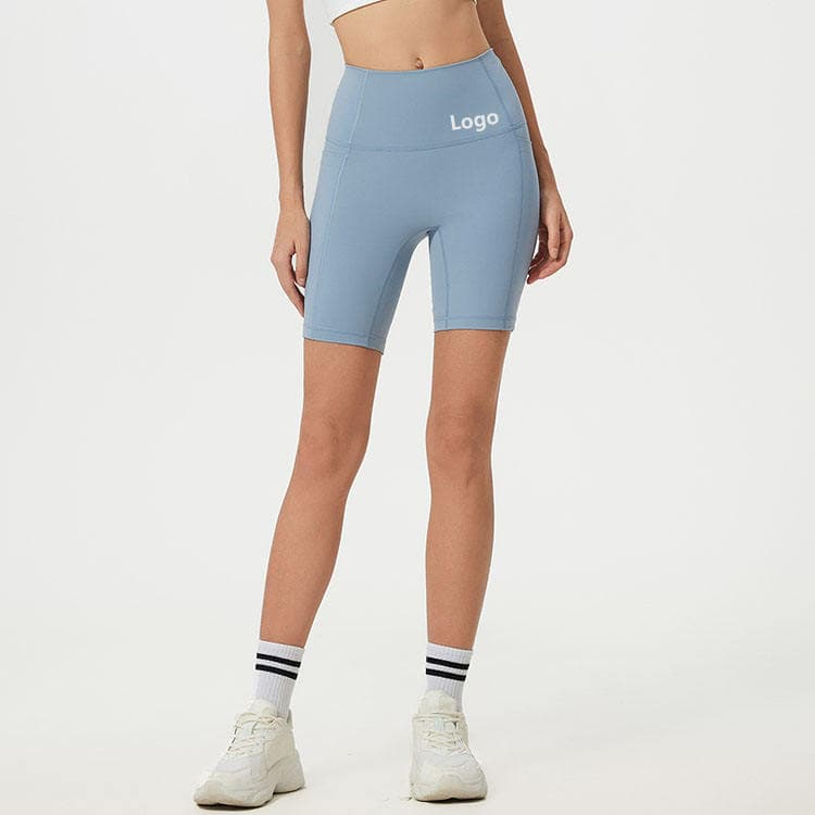 Women Yoga Biker Shorts High Waist Hip Lift Side Pockets Tummy Control Outdoor Cycling Workout Fitness Compression Shorts