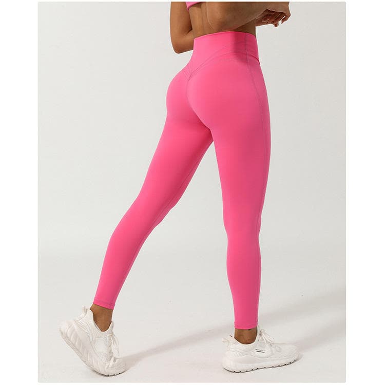 S-2XL Nude Feel Crossover V Shaped Yoga Cropped Pants No T-line Butt-lifting Fitness Quick Drying Yoga Pants