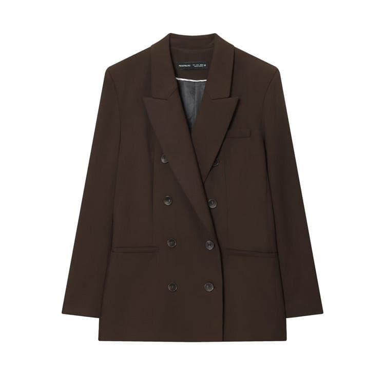 Wenshuo Solid Color Button blazer Custom logo Loose Straight Pants Factory Direct Fashion Women blazer Set