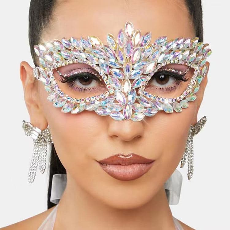 Diamond Mask Masquerade Dance Mask Four-color Rhinestone bar Atmosphere Mask