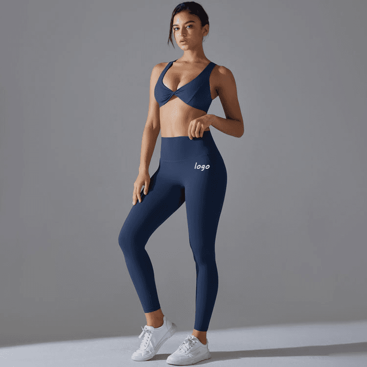 Free Customization New Beautiful Back Hollow High Waist Tight Solid Color Free Underwear Women Yoga Set