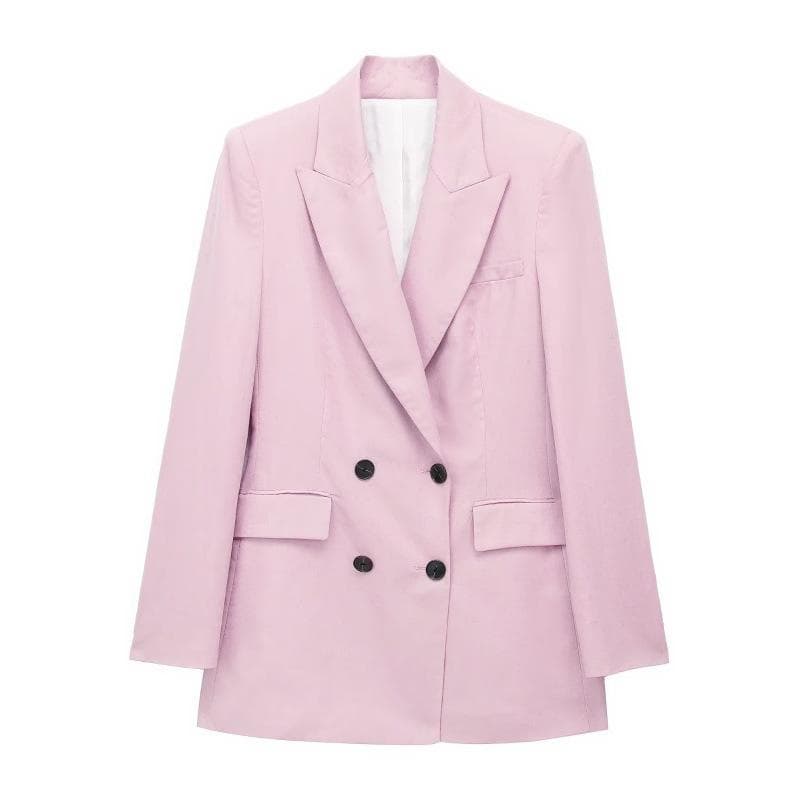 Formal three piece suit wholesale Long sleeved lapel jacket with custom logo Solid color trousers factory directly