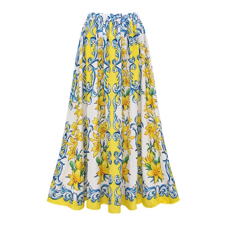 yellow skirt