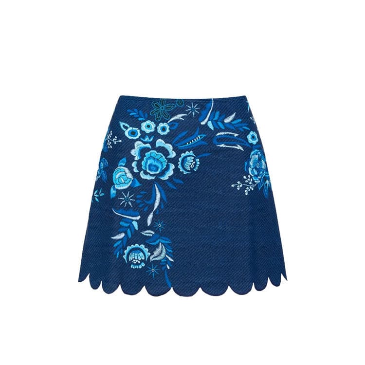 blue skirt